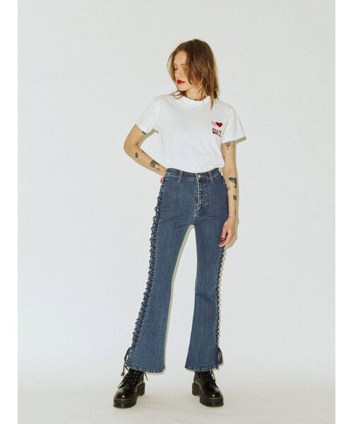 jouetie（ジュエティ）の「UFO Tシャツ（Tシャツ/カットソー・レディース・ライトブルー/ブラック/オフホワイト・MEDIUM）」の18枚目の写真