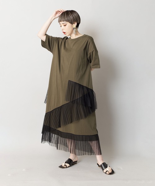 Osmosis オズモーシス のファッション プリーツヘムワンピース ワンピース Packrite Com