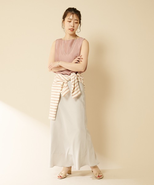 フィブリルシャンブレーマーメイドマキシスカート