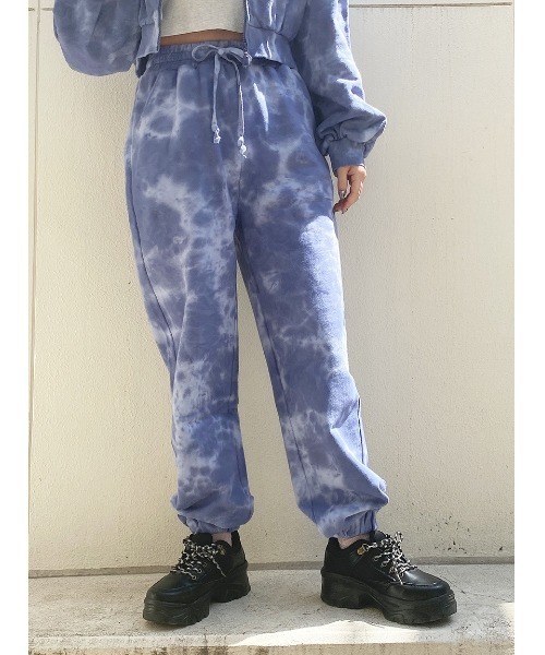 one way(ワンウェイ)の「【oneway Jeans】タイダイジョガーパンツ(スウェットパンツ・レディース・ライトグレー/グレー/ダークブルー/ホワイト/ライトパープル・FREE)」の8枚目の写真