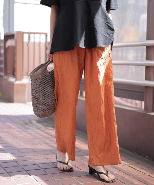 Andemiu（アンデミュウ）の「プリーツパンツ950333（その他パンツ・レディース・ブラック/ブラウン/グリーン/カーキ/オレンジ・FREE）」の5枚目の写真