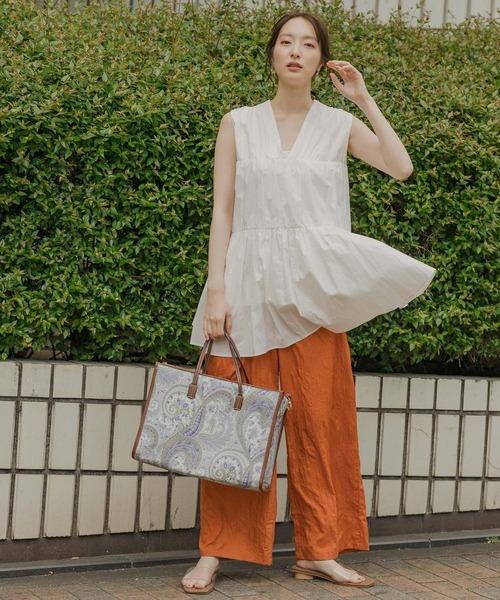 Andemiu（アンデミュウ）の「プリーツパンツ950333（その他パンツ・レディース・ブラック/ブラウン/グリーン/カーキ/オレンジ・FREE）」の17枚目の写真