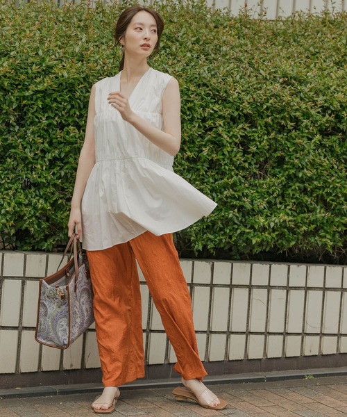 Andemiu（アンデミュウ）の「プリーツパンツ950333（その他パンツ・レディース・ブラック/ブラウン/グリーン/カーキ/オレンジ・FREE）」の18枚目の写真