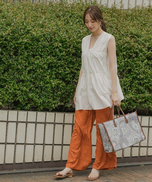 Andemiu（アンデミュウ）の「プリーツパンツ950333（その他パンツ・レディース・ブラック/ブラウン/グリーン/カーキ/オレンジ・FREE）」の19枚目の写真