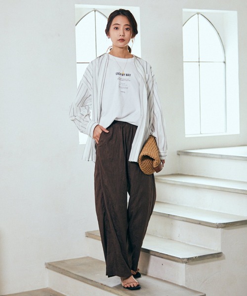 Andemiu（アンデミュウ）の「プリーツパンツ950333（その他パンツ・レディース・ブラック/ブラウン/グリーン/カーキ/オレンジ・FREE）」の20枚目の写真