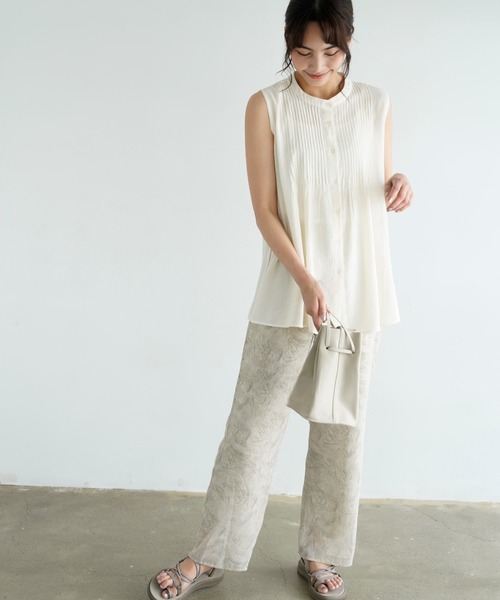 Chiaro（キアロ）の「マーブル柄ストレートパンツ（その他パンツ・レディース・グレー/グリーン・FREE）」の5枚目の写真