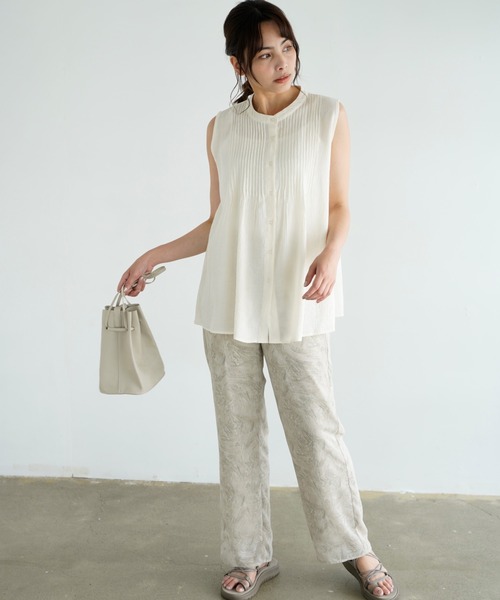 Chiaro（キアロ）の「マーブル柄ストレートパンツ（その他パンツ・レディース・グレー/グリーン・FREE）」の6枚目の写真