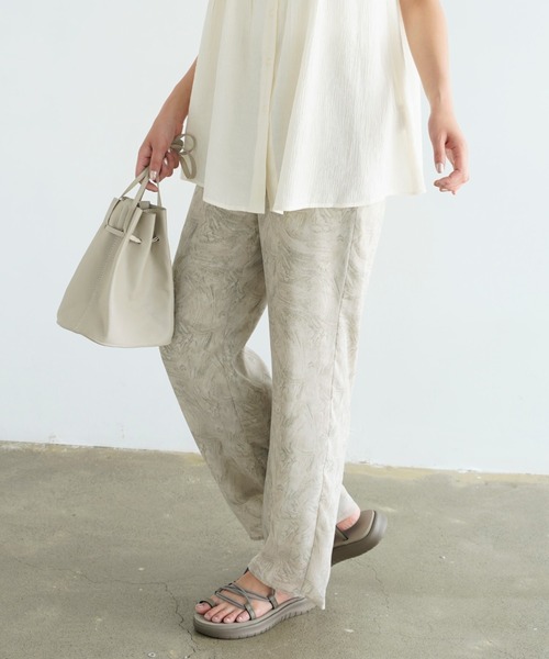 Chiaro（キアロ）の「マーブル柄ストレートパンツ（その他パンツ・レディース・グレー/グリーン・FREE）」の7枚目の写真