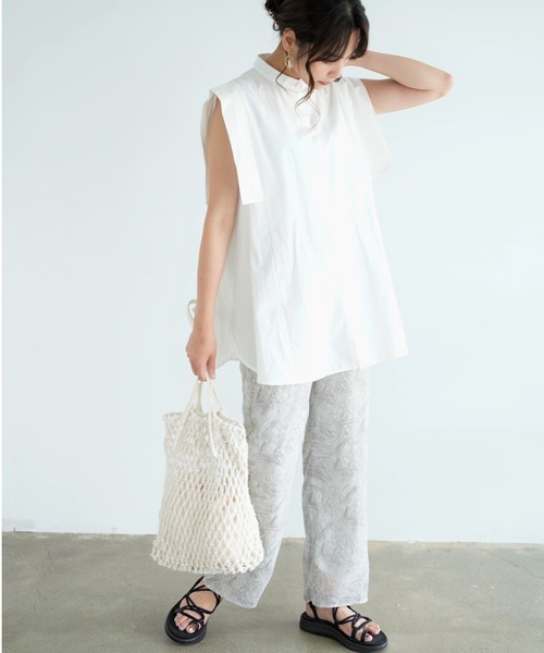 Chiaro（キアロ）の「マーブル柄ストレートパンツ（その他パンツ・レディース・グレー/グリーン・FREE）」の13枚目の写真