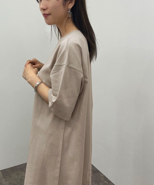 apres jour mignon(アプレジュールミニョン)の「リネン混Aラインワンピース【ZOZOTOWN限定アイテム】(ワンピース・レディース・ナチュラル/ブラック/ベージュ・X-LARGE/フリー)」の10枚目の写真