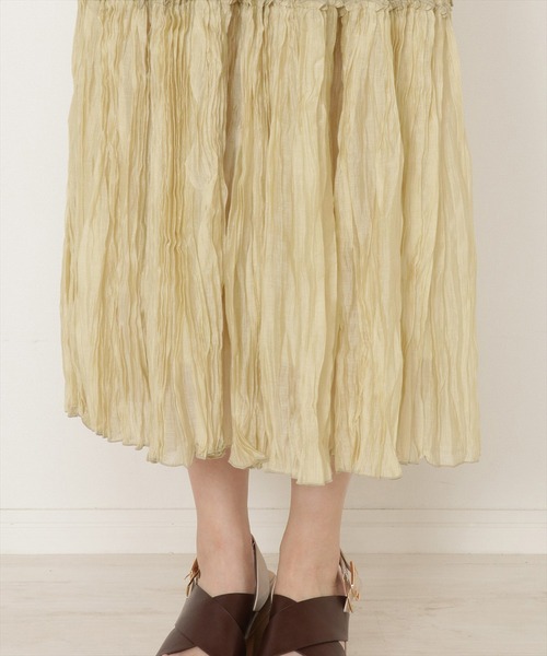WILLSELECTION(ウィルセレクション)の「シアーワッシャープリーツスカート(スカート・レディース・ブラウン/イエロー/ブルー・MEDIUM)」の12枚目の写真