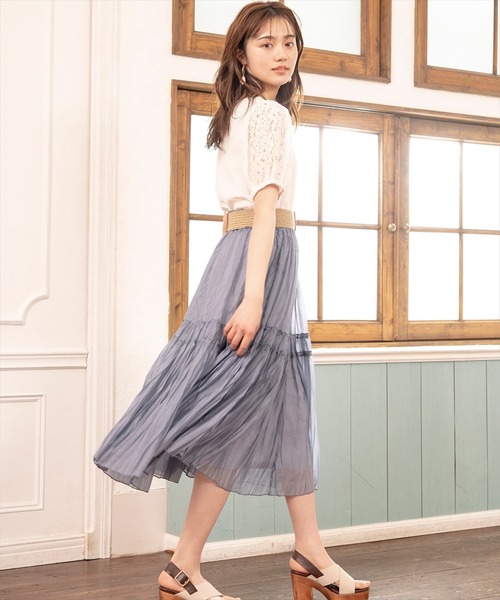 WILLSELECTION(ウィルセレクション)の「シアーワッシャープリーツスカート(スカート・レディース・ブラウン/イエロー/ブルー・MEDIUM)」の16枚目の写真