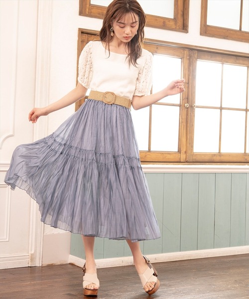 WILLSELECTION(ウィルセレクション)の「シアーワッシャープリーツスカート(スカート・レディース・ブラウン/イエロー/ブルー・MEDIUM)」の14枚目の写真