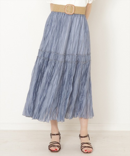 WILLSELECTION(ウィルセレクション)の「シアーワッシャープリーツスカート(スカート・レディース・ブラウン/イエロー/ブルー・MEDIUM)」の9枚目の写真