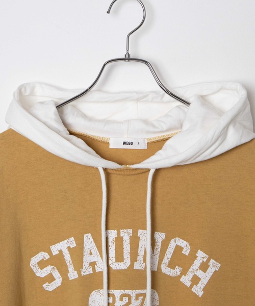 WEGO（ウィゴー）の「WEGO/フェイクレイヤードTパカ（パーカー・レディース・イエロー/スミクロ・FREE）」の7枚目の写真