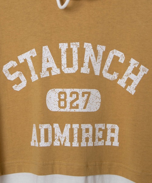 WEGO（ウィゴー）の「WEGO/フェイクレイヤードTパカ（パーカー・レディース・イエロー/スミクロ・FREE）」の5枚目の写真