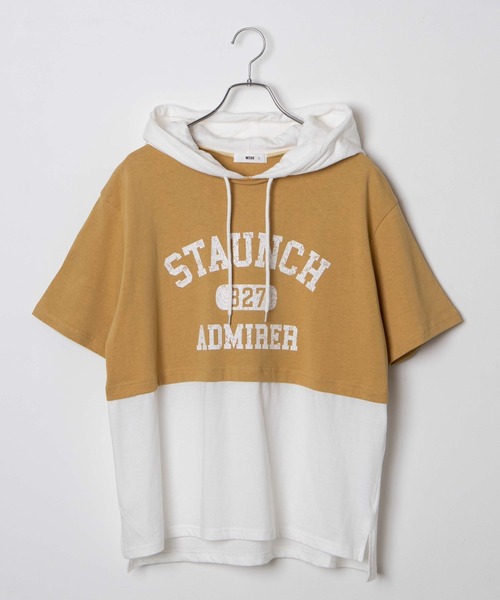 WEGO（ウィゴー）の「WEGO/フェイクレイヤードTパカ（パーカー・レディース・イエロー/スミクロ・FREE）」の19枚目の写真