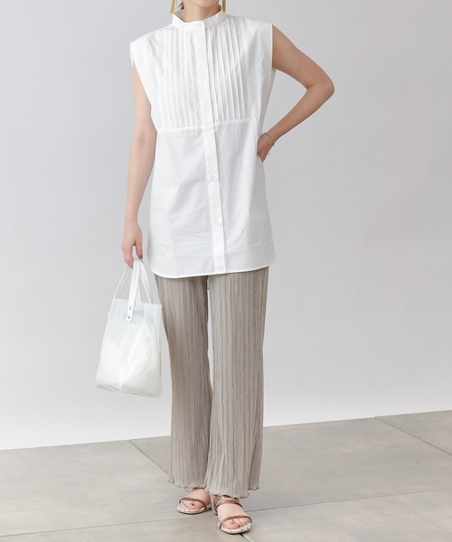 COLONY 2139（コロニートゥーワンスリーナイン）の「【WEB・一部店舗限定】ピンタックノースリーブブラウス（シャツ/ブラウス・レディース・ブラック/オフホワイト・FREE）」の11枚目の写真