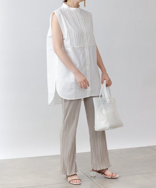 COLONY 2139（コロニートゥーワンスリーナイン）の「【WEB・一部店舗限定】ピンタックノースリーブブラウス（シャツ/ブラウス・レディース・ブラック/オフホワイト・FREE）」の8枚目の写真