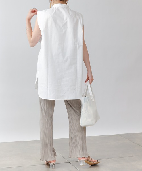 COLONY 2139（コロニートゥーワンスリーナイン）の「【WEB・一部店舗限定】ピンタックノースリーブブラウス（シャツ/ブラウス・レディース・ブラック/オフホワイト・FREE）」の9枚目の写真