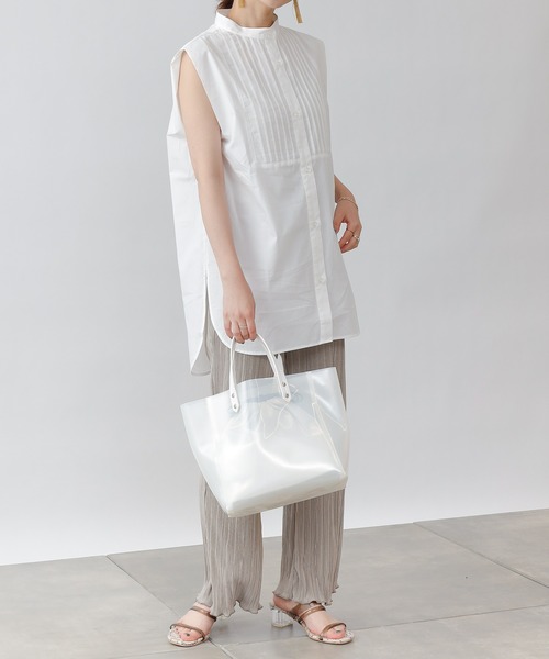 COLONY 2139（コロニートゥーワンスリーナイン）の「【WEB・一部店舗限定】ピンタックノースリーブブラウス（シャツ/ブラウス・レディース・ブラック/オフホワイト・FREE）」の10枚目の写真