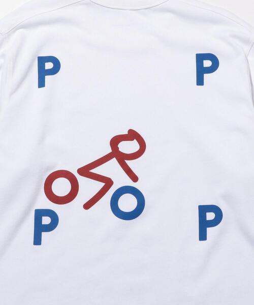 POP TRADING COMPANY（ポップトレーディングカンパニー）の「【別注】 ＜POP TRADING COMPANY＞ CYCLING LS T/カットソー（Tシャツ/カットソー・メンズ・ホワイト・MEDIUM/X-LARGE/SMALL/LARGE）」の7枚目の写真