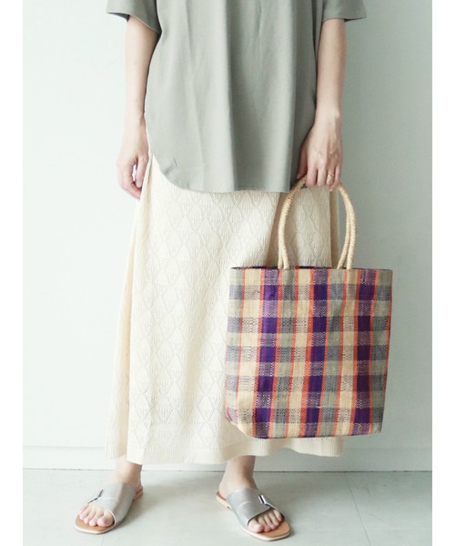 Lugnoncure（ルノンキュール）の「透かし編みフレアスカート（スカート・レディース・キナリ/グレー/チャコール・ﾌﾘ-）」の2枚目の写真