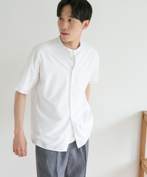 URBAN RESEARCH DOORS（アーバンリサーチドアーズ）の「コンフォートバンドカラーシャツ（シャツ/ブラウス・メンズ・ホワイト/ブラック/グリーン/オレンジ系その他・38/40）」の14枚目の写真