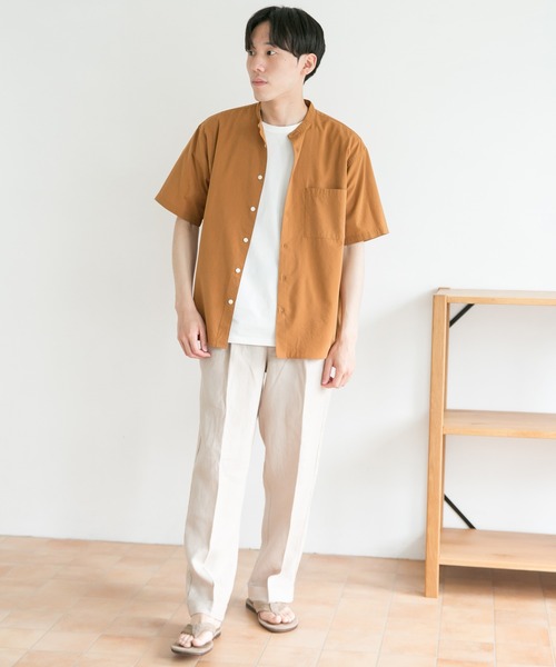 URBAN RESEARCH DOORS（アーバンリサーチドアーズ）の「コンフォートバンドカラーシャツ（シャツ/ブラウス・メンズ・ホワイト/ブラック/グリーン/オレンジ系その他・38/40）」の7枚目の写真