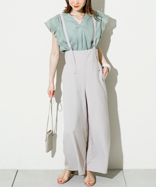 prose verse（プロズヴェール）の「フレンチリネンひらひら袖ブラウス（シャツ/ブラウス・レディース・ネイビー/オフホワイト/カーキ/バイオレット・ﾌﾘ-）」の18枚目の写真