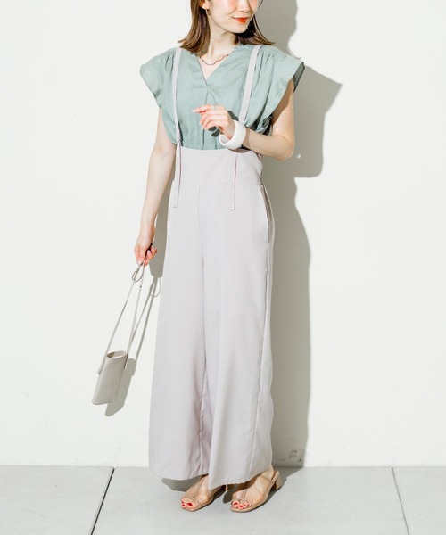 prose verse（プロズヴェール）の「フレンチリネンひらひら袖ブラウス（シャツ/ブラウス・レディース・ネイビー/オフホワイト/カーキ/バイオレット・ﾌﾘ-）」の19枚目の写真