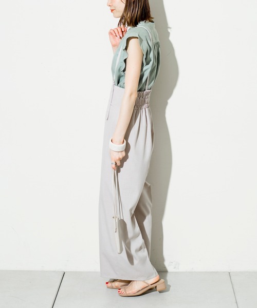 prose verse（プロズヴェール）の「フレンチリネンひらひら袖ブラウス（シャツ/ブラウス・レディース・ネイビー/オフホワイト/カーキ/バイオレット・ﾌﾘ-）」の21枚目の写真