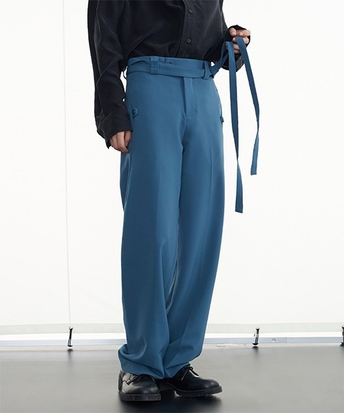 WESTBOY(ウエストボーイ)の「【PRE PREWORKS】Belted Wide Relax Slacks PR21S12PT(スラックス・メンズ・ブラック/ブラウン/ブルー・S/M/L)」の3枚目の写真