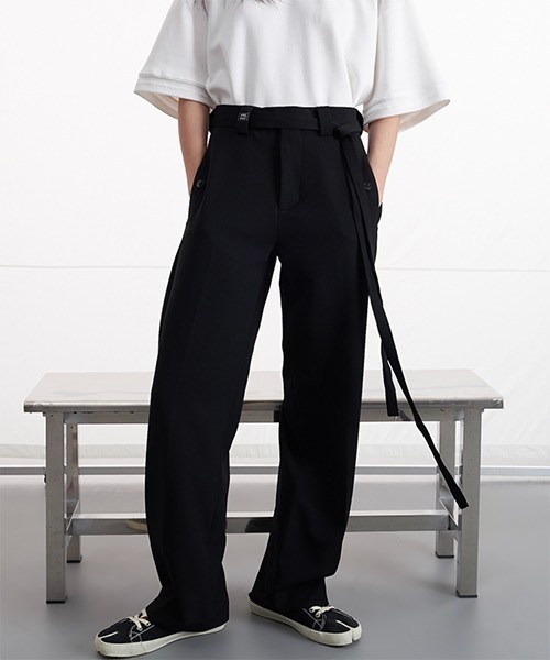 WESTBOY(ウエストボーイ)の「【PRE PREWORKS】Belted Wide Relax Slacks PR21S12PT(スラックス・メンズ・ブラック/ブラウン/ブルー・S/M/L)」の2枚目の写真