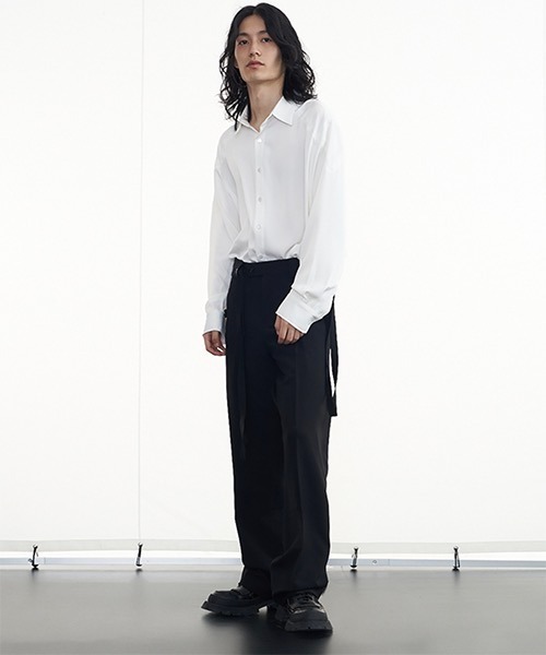 WESTBOY(ウエストボーイ)の「【PRE PREWORKS】Belted Wide Relax Slacks PR21S12PT(スラックス・メンズ・ブラック/ブラウン/ブルー・S/M/L)」の5枚目の写真