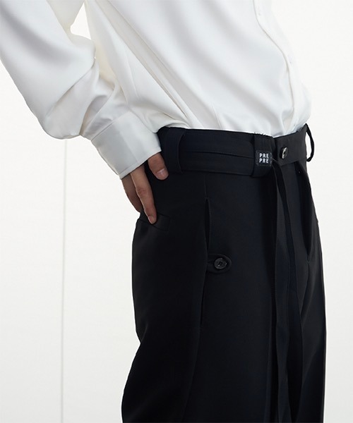 WESTBOY(ウエストボーイ)の「【PRE PREWORKS】Belted Wide Relax Slacks PR21S12PT(スラックス・メンズ・ブラック/ブラウン/ブルー・S/M/L)」の7枚目の写真