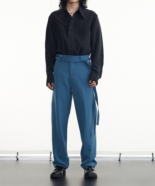 WESTBOY(ウエストボーイ)の「【PRE PREWORKS】Belted Wide Relax Slacks PR21S12PT(スラックス・メンズ・ブラック/ブラウン/ブルー・S/M/L)」の13枚目の写真