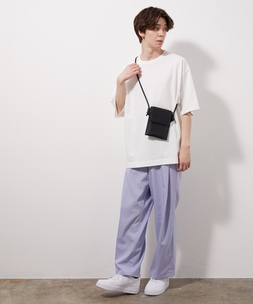 JUNRED（ジュンレッド）の「シンセティックレザーミニバック（ショルダーバッグ・メンズ・ブラック/グレー・FREE）」の8枚目の写真