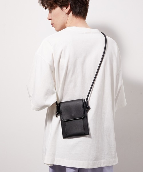 JUNRED（ジュンレッド）の「シンセティックレザーミニバック（ショルダーバッグ・メンズ・ブラック/グレー・FREE）」の12枚目の写真