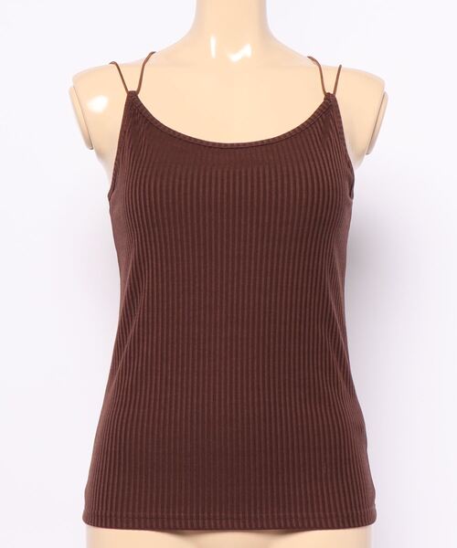 MLI'A（エムリア）の「パット付／キャミソール（キャミソール・レディース・アイボリー/ブラウン/ブラック・M）」の3枚目の写真