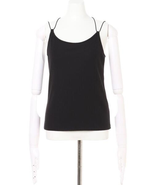 MLI'A（エムリア）の「パット付／キャミソール（キャミソール・レディース・アイボリー/ブラウン/ブラック・M）」の4枚目の写真