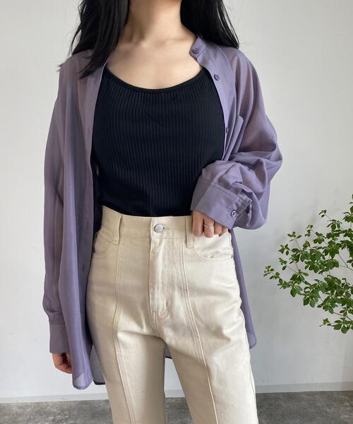 MLI'A（エムリア）の「パット付／キャミソール（キャミソール・レディース・アイボリー/ブラウン/ブラック・M）」の8枚目の写真