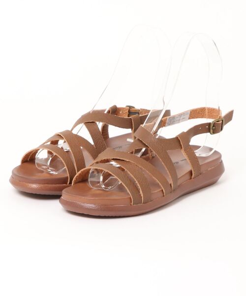 Samansa Mos2（サマンサ モスモス）の「クロスベルトサンダル（サンダル・レディース・キャメル/ブラウン・MEDIUM/LARGE）」の2枚目の写真