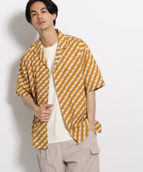 niko and...(ニコアンド)の「ジオメトリックオープンシャツ(シャツ/ブラウス・メンズ・ライトブルー/ネイビー/マスタード・MEDIUM/LARGE)」の1枚目の写真