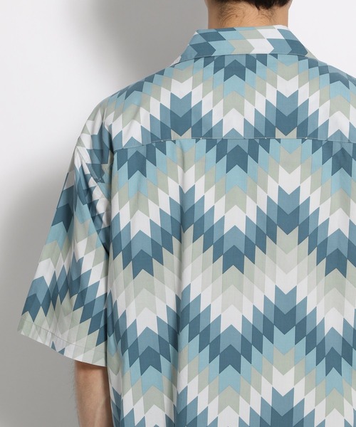 niko and...(ニコアンド)の「ジオメトリックオープンシャツ(シャツ/ブラウス・メンズ・ライトブルー/ネイビー/マスタード・MEDIUM/LARGE)」の11枚目の写真