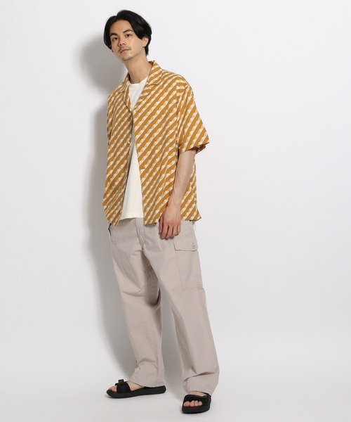 niko and...(ニコアンド)の「ジオメトリックオープンシャツ(シャツ/ブラウス・メンズ・ライトブルー/ネイビー/マスタード・MEDIUM/LARGE)」の6枚目の写真