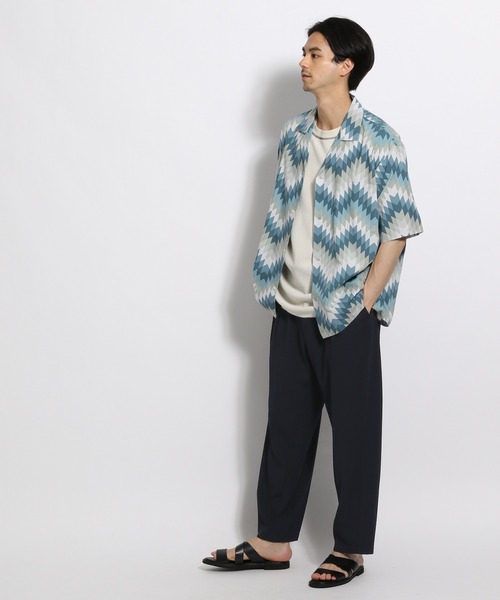 niko and...(ニコアンド)の「ジオメトリックオープンシャツ(シャツ/ブラウス・メンズ・ライトブルー/ネイビー/マスタード・MEDIUM/LARGE)」の4枚目の写真