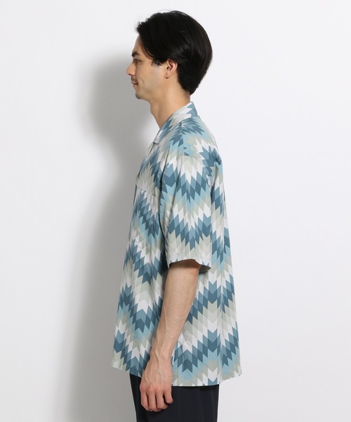 niko and...(ニコアンド)の「ジオメトリックオープンシャツ(シャツ/ブラウス・メンズ・ライトブルー/ネイビー/マスタード・MEDIUM/LARGE)」の8枚目の写真
