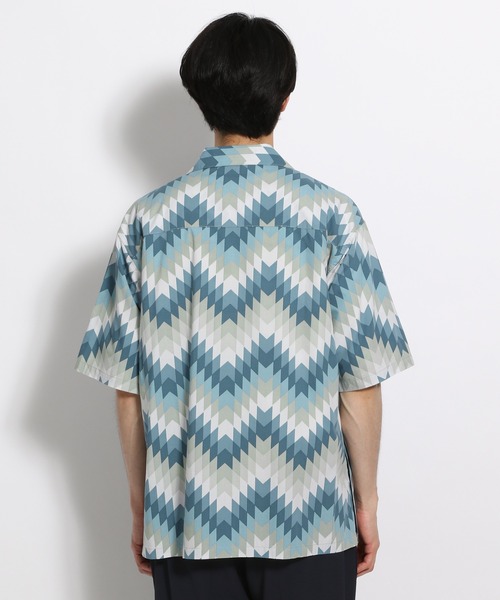 niko and...(ニコアンド)の「ジオメトリックオープンシャツ(シャツ/ブラウス・メンズ・ライトブルー/ネイビー/マスタード・MEDIUM/LARGE)」の9枚目の写真