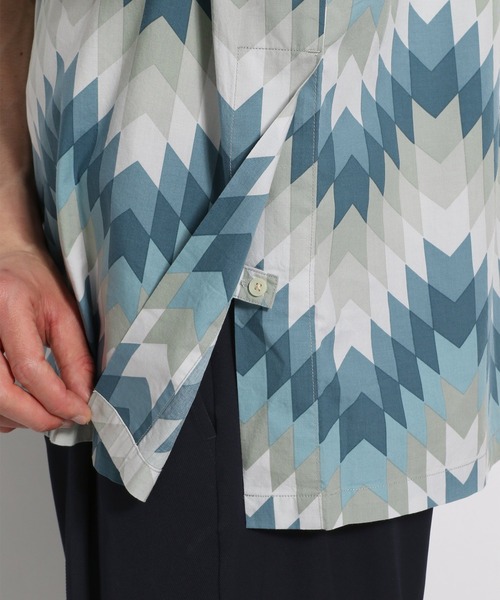 niko and...(ニコアンド)の「ジオメトリックオープンシャツ(シャツ/ブラウス・メンズ・ライトブルー/ネイビー/マスタード・MEDIUM/LARGE)」の14枚目の写真